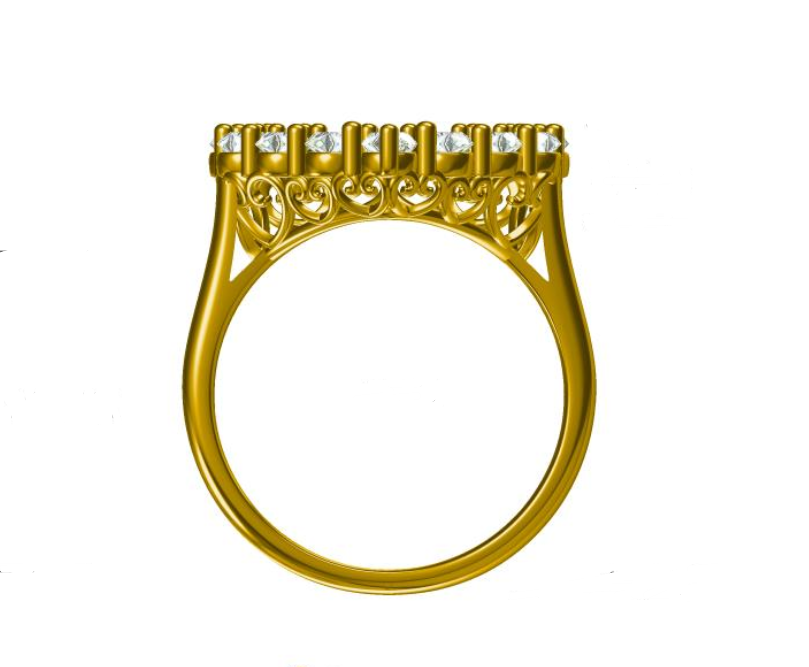 Eternal Baby Ring - Yellow Gold Natural Diamond Ring, Unconditional Love Ring, Self Love Ring