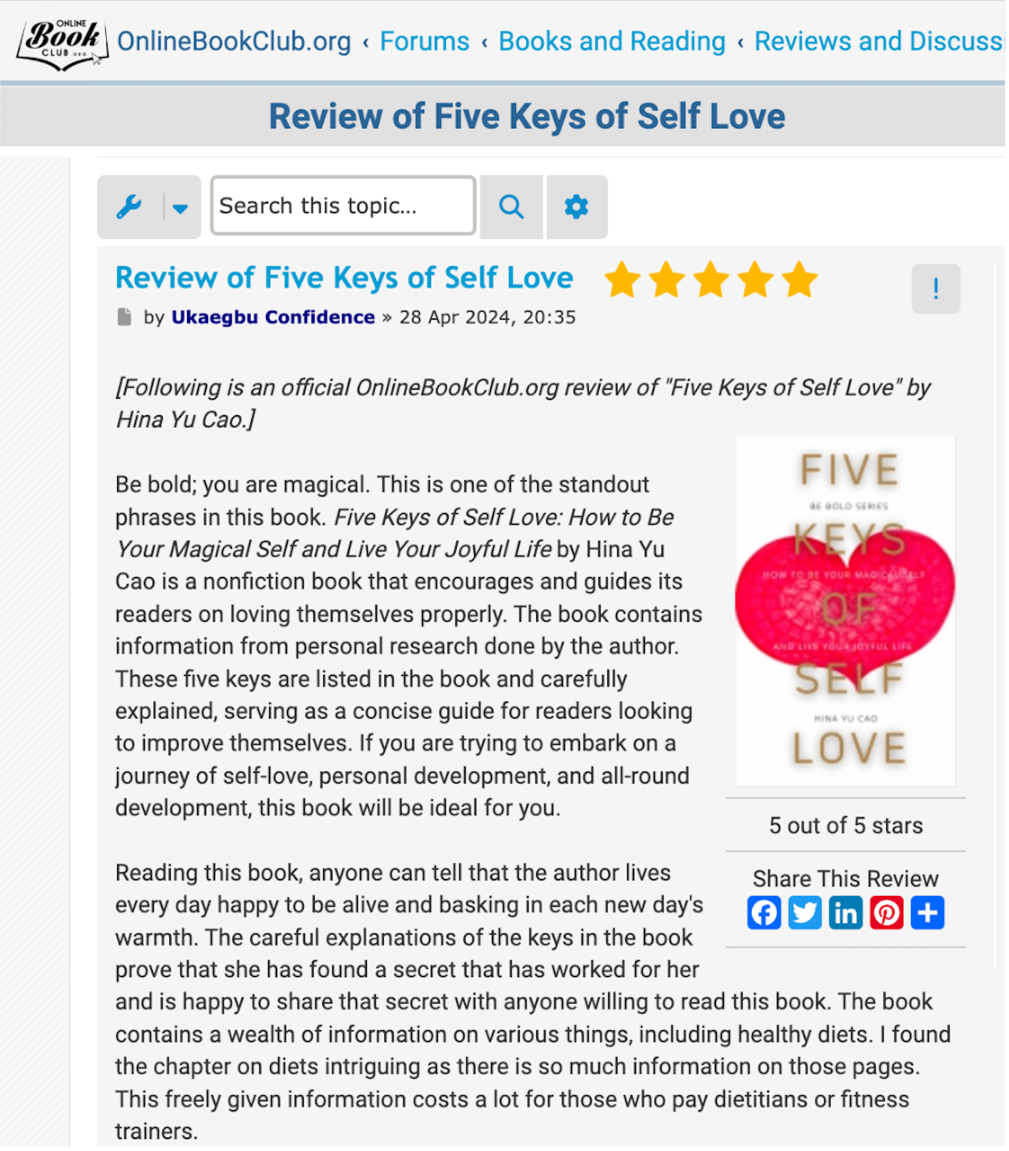 Five Keys of Self Love - E-Book PDF